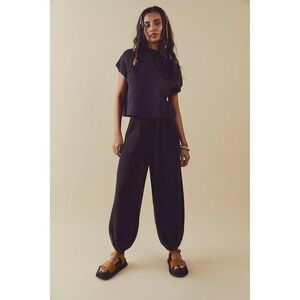 Free People Beach Freya Sweater Pants Black Charcoal Knit Women's Size Small